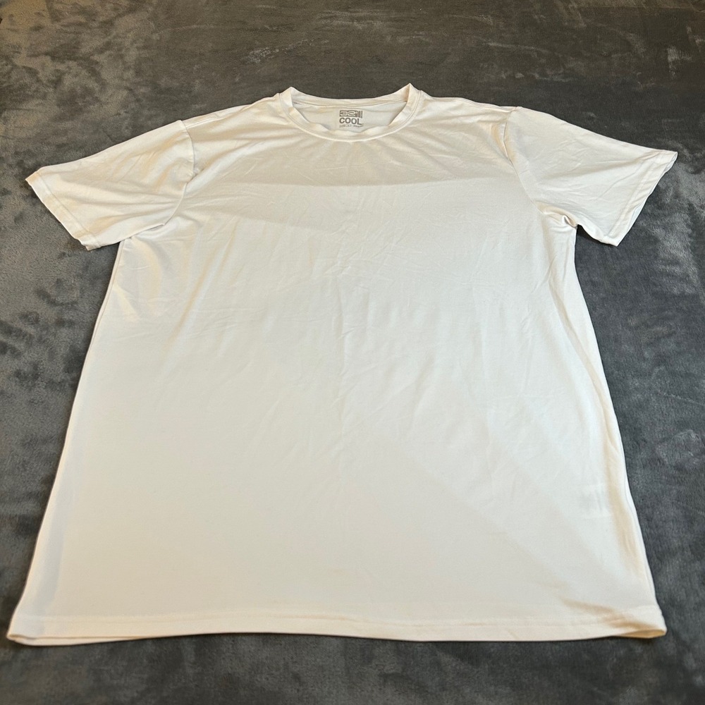 32 Degrees Cool T Shirt Mens Large White Lightweight Breathable Activewear